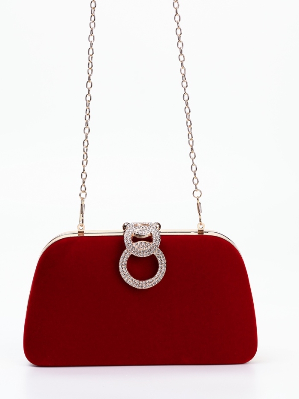 Сумка жен, 20*6*12, отд на фермуаре, цепь, текстиль, красный Сумка жен, 20*6*12, отд на фермуаре, цепь, текстиль, красный