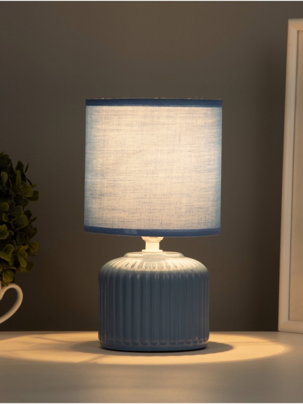 Лампа настольная "Муза" 40Вт Е14 синий 13х13х23см