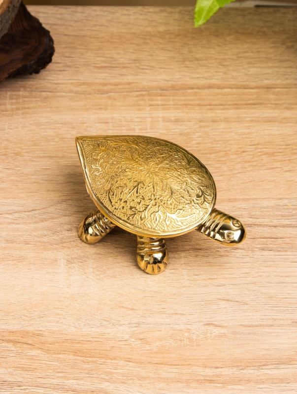 Сувенир шкатулка &laquo;Черепаха с цветочным узором&raquo;, латунь, 12&times;7&times;4.5 см