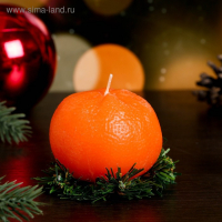 Набор новогодних свечей "Мандарины в ящике", 60 шт, 16,5&times;33,3&times;27 см