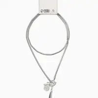 Кулон на цепочке "Стиль" капля, цвет серый в серебре