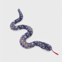 Мягкая игрушка "Змея" с зимними узорами, 36 см, цвет МИКС