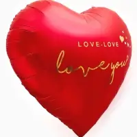 Воздушный шар фольгированный 63" &laquo;Сердце, красное"