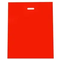 Пакет полиэтиленовый с вырубной ручкой, Красный 50-60 См, 70 мкм
