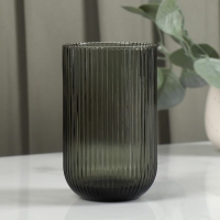 Стакан стеклянный Magistro &laquo;Грани&raquo;, 400 мл, 8&times;13 см, цвет графит