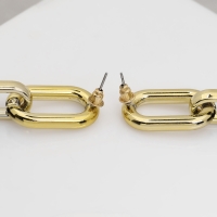 Серьги металл «Цепь» диск, 3 звена, цвет золотисто-чёрный Серьги металл «Цепь» диск, 3 звена, цвет золотисто-чёрный