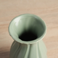 Керамическая ваза для цветов, сухоцветов &laquo;Джаспер&raquo;, настольная, d отв.- 6 см, 19&times;9 см, зелёный