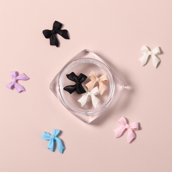 Фигурки для дизайна ногтей &laquo;Бантики&raquo;, объёмные, разноцветные