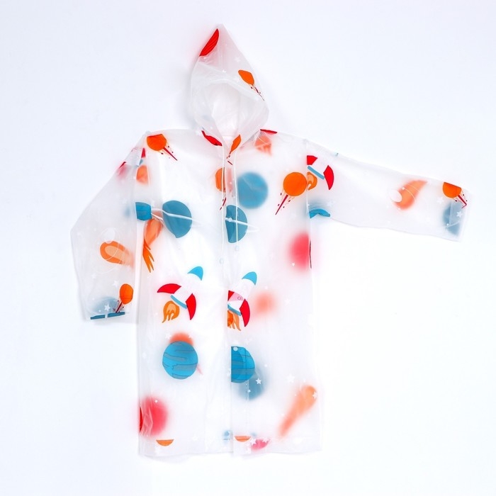 Дождевик детский &laquo;Космос&raquo;&lrm; (125-155 см)