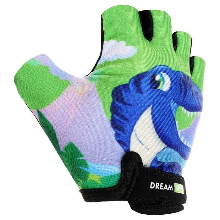Перчатки велосипедные Dream Bike &laquo;Динозавр&raquo;, детские, р. M