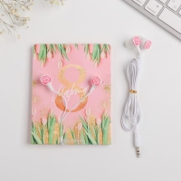 Наушники вакуумные на открытке &laquo;8 марта&raquo;, 11 х 20,8 см