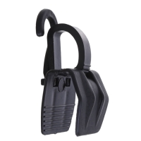 Крючок - вешалка с прищепкой, 50 шт. 3&times;5.5&times;1.7 см, чёрный