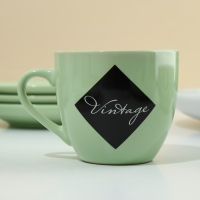 Набор посуды из керамики на 4 персоны &laquo;Авокадо&raquo;, 16 предметов: 4 тарелки 23 см, 4 миски 14.5 см, 4 кружки 250 мл, 4 блюдца 15 см