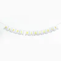 Гирлянда "Happy Birthday" серебряная