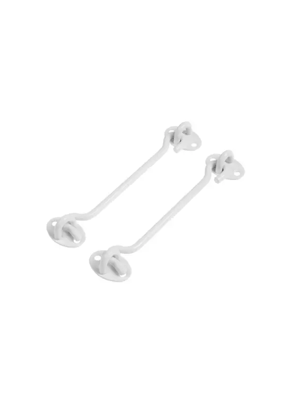 Крючок ветровой LOCKLAND KV001, L=150 мм, нержа, цвет белый, 2 шт