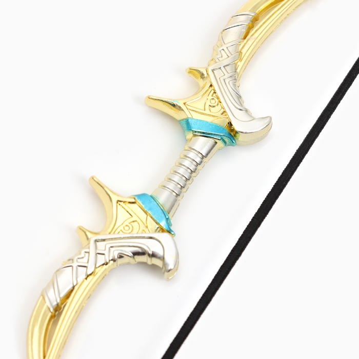 Сувенирное оружие мини "Лук Геншин" брелок, 26см, золотой