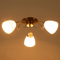 Люстра "Луиза" 3х40Вт Е27 бронза 56х56х26см