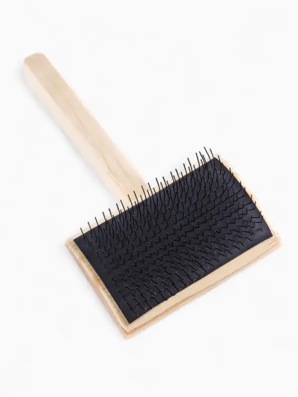 Щетка-пуходёрка деревянная ZOONIK полукруглая, большая, 85&times;55 см