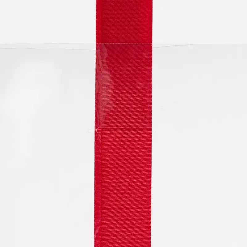 Шопер Clear Fest, ver.2, прозрачный с красными ручками