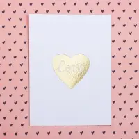 Открытка на акварельном картоне с тиснением love , 7,5 х 10,5 см