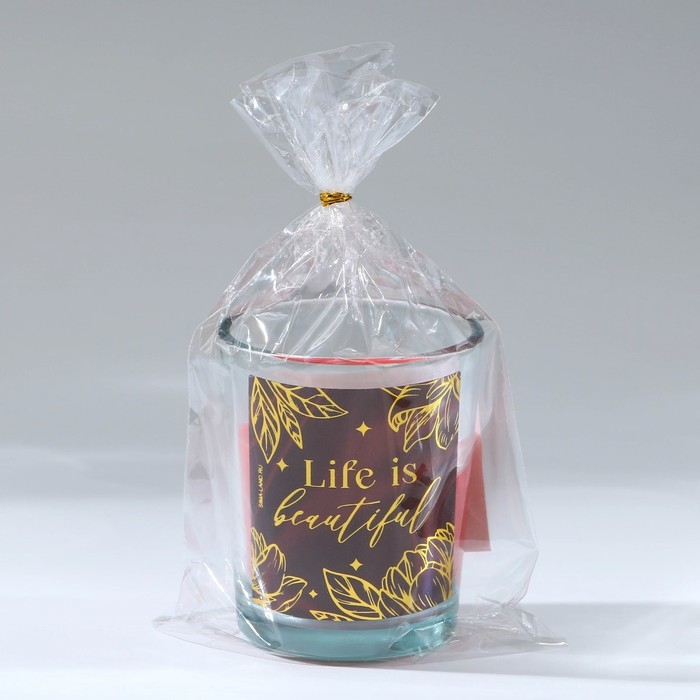 Свеча в стакане &laquo;Мечтай&raquo;, корица, высота 6 см