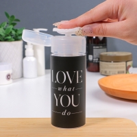 Флакон с помпой &laquo;Love what you do&raquo;, 150 мл, цвет чёрный/белый