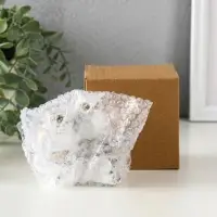 Сувенир полистоун "Белые филины на коряге" 5х9х8,5 см