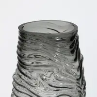 Ваза стекло настольная "Ванесса" полосы, 30х12 см, серый
