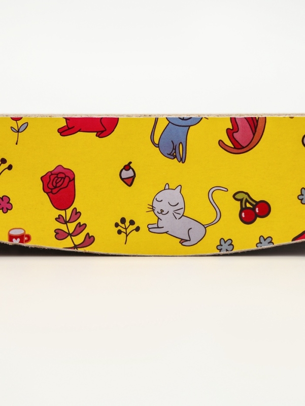 Когтеточка-лежанка Когтеточка-лежанка "Пижон" из гофрокартона с кошачьей мятой "Волна", 65 х 22 х 7 см