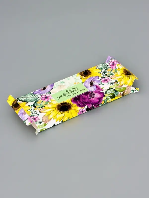 Подарочная коробка под плитку шоколада, без окна, &laquo;Комплимент&raquo;, 17.1&times;8&times;1.4 см