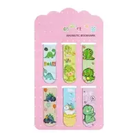 Набор магнитных закладок для книг Calligrata 6 штук, "Дракончики", МИКС