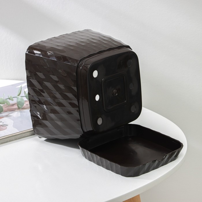 Горшок для цветов с поддоном &laquo;Классика&raquo;, 2 л, шоколадный