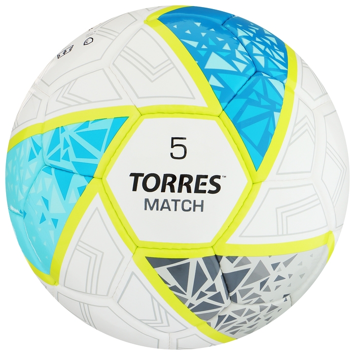 Футбольный мяч TORRES Match, F323975, ручная сшивка, 32 панели, р. 5, PU
