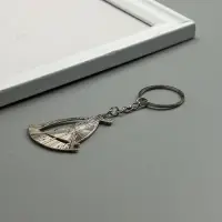 Брелок металл, эмаль "Парусник" 5х4х0,1 см