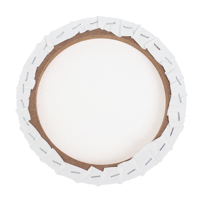 Холст на подрамнике круглый d-20 см, хлопок 100%, грунт акриловый, 1,5*20 см, мелкозернистый, 280г/м&sup2;