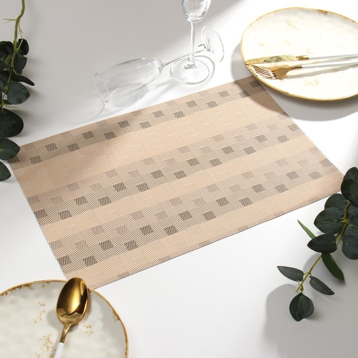 Салфетка на стол Доляна, цв.бежевый, 45*30см