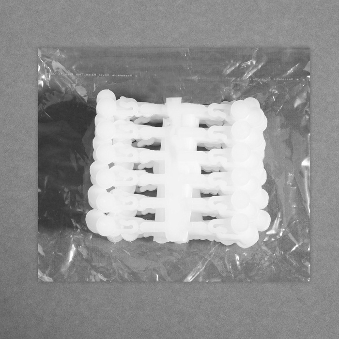 Крючок для штор, 27 &times; 12 мм, 120 шт, цвет белый