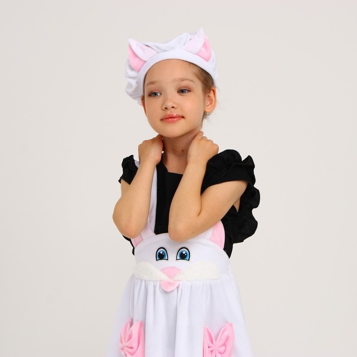 Карнавальный костюм «Кошечка белая с мордочкой», плюш, р. 28, рост 98-104 см Карнавальный костюм «Кошечка белая с мордочкой», плюш, р. 28, рост 98-104 см