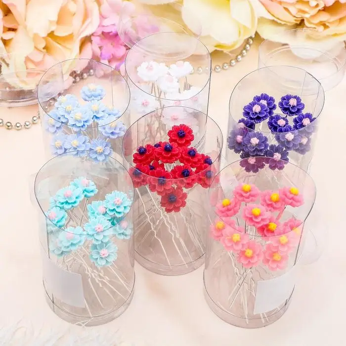 Шпилька для волос &laquo;Цветик&raquo;, василёк, 1.2 см, МИКС