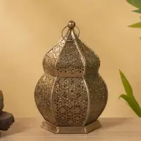 Подсвечник фонарь "Алладин" железо 10х10х16 см