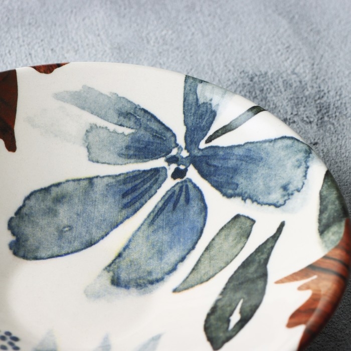 Тарелка керамическая &laquo;Фьюжен&raquo;, 20 х 5.5 см, 600 мл, цвет белый