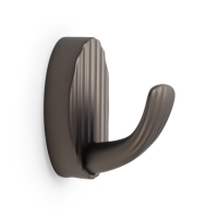 Крючок мебельный CAPPIO SEA, однорожковый, цинк, цвет графит Крючок мебельный CAPPIO SEA, однорожковый, цинк, цвет графит