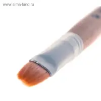 Кисть нейлон № 9, плоская, деревянная ручка