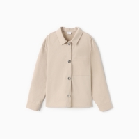 Рубашка детская MINAKU: Jeans collection, цвет бежевый, рост 140 см Рубашка детская MINAKU: Jeans collection, цвет бежевый, рост 140 см