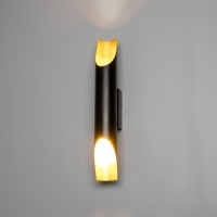 Бра "Тубус" 2хGU10 35Вт черный золото 6х6х47см Бра "Тубус" 2хGU10 35Вт черный золото 6х6х47см