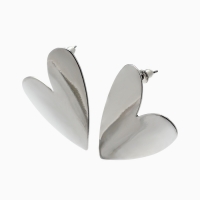 Серьги металл «Сердце» нежность, цвет серебро Серьги металл «Сердце» нежность, цвет серебро