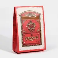 Коробка подарочная новогодняя складная &laquo;Ретро&raquo;, 15 х 7 х 22 см, Новый год