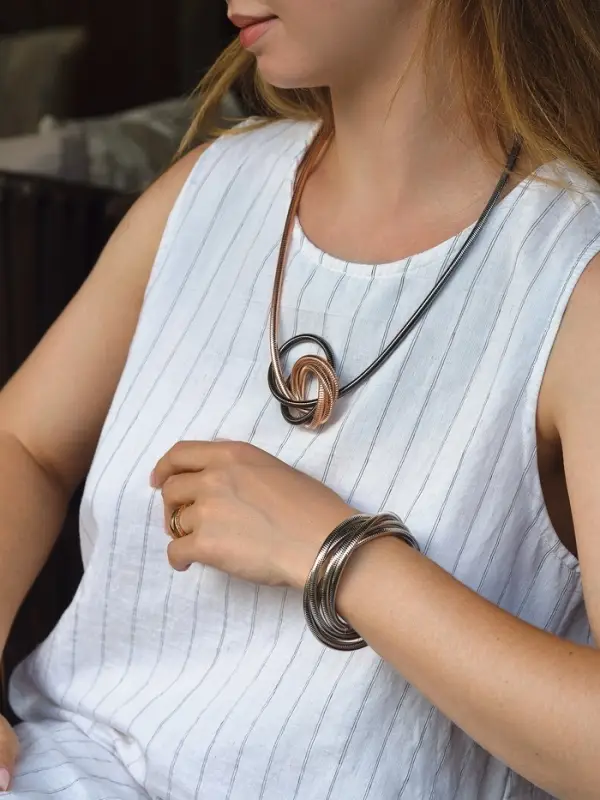 Браслет металл &laquo;Обруч&raquo; трансформируется в кулон, цвет серебро