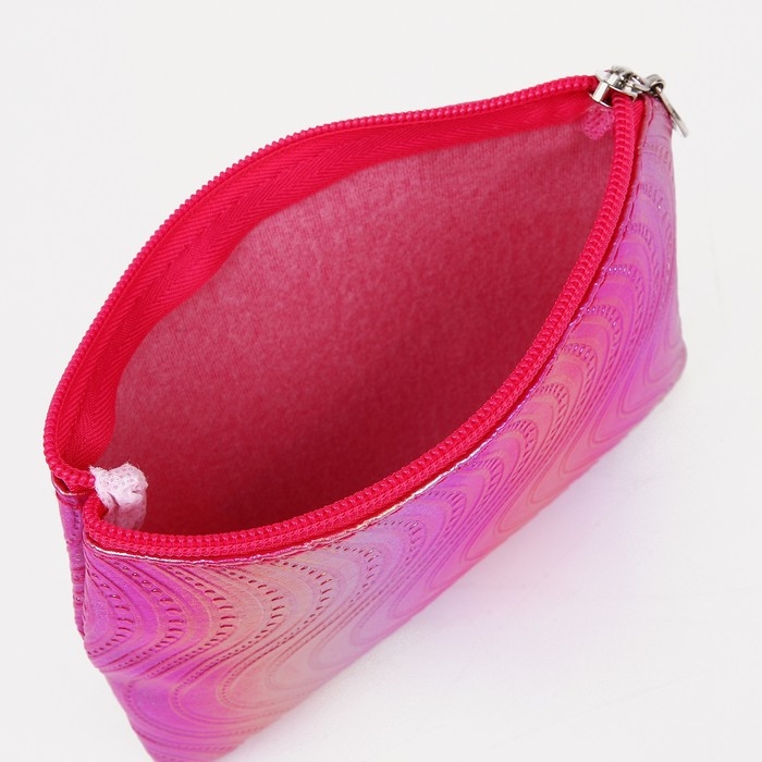 Набор косметичек 2 в 1 на молниях, цвет малиновый Набор косметичек 2 в 1 на молниях, цвет малиновый