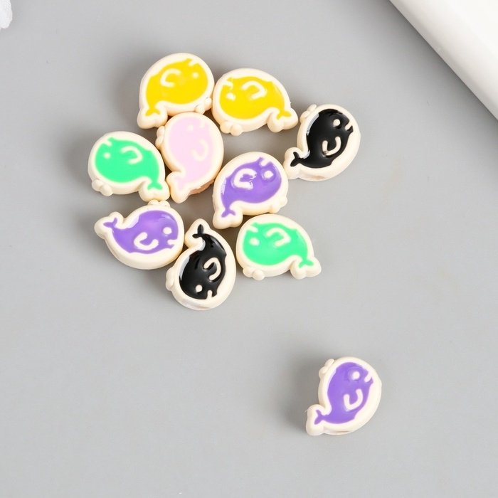 Набор бусин для творчества пластик "Кит" набор 10 шт 0,8х1х1,5 см